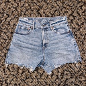 AEO Medium wash high waisted shorts! Like new!